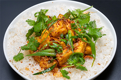 Kimchi Tofu crafted for Asian restaurant delivery services near Cherry Hill.