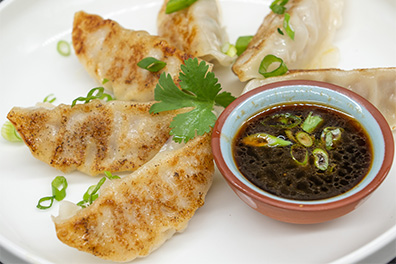 Chicken Lemongrass Potstickers made for Gibbsboro Asian food delivery.