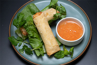 Egg Roll appetizer prepared at our Asian Fusion takeout restaurant near Merchantville.