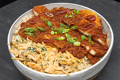 Rice dish with chicken and noodles served at our Asian restaurant near Clementon, New Jersey.