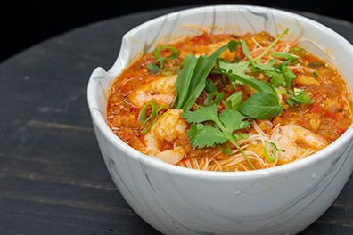 Shrimp and Noodle Bowl crafted for Asian restaurant takeout near Gibbsboro.