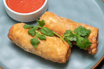 Chicken Egg Rolls prepared at our Gibbsboro Asian fusion restaurant.