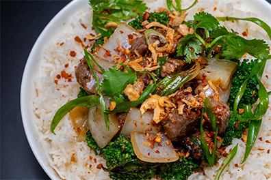 Beef Bulgogi Rice Bowl from our Haddonfield Asian fusion restaurants.
